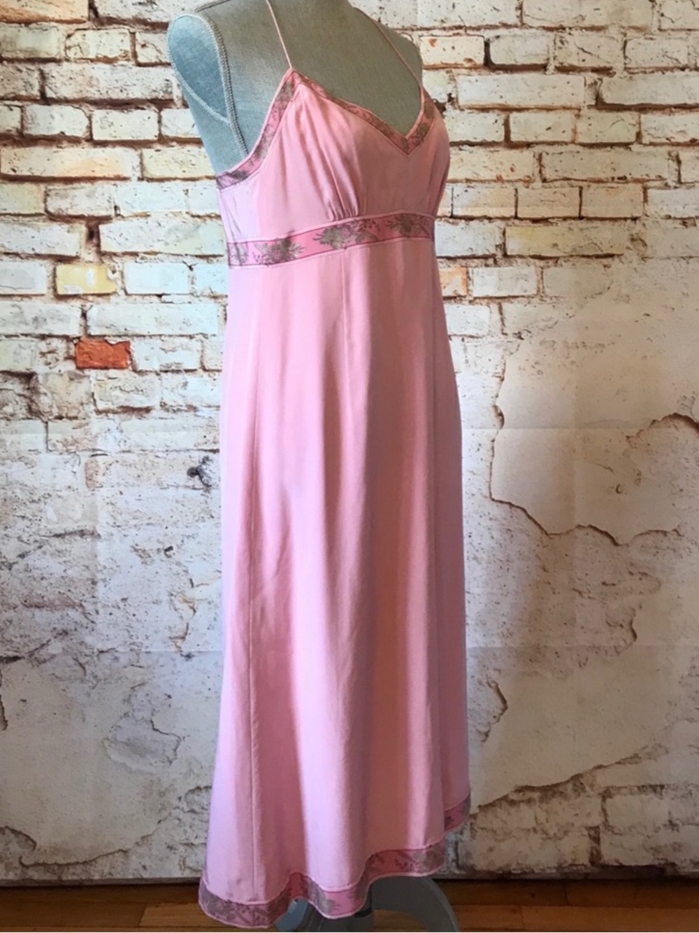 J. Crew Silk Midi Dress with Floral Ribbon Trim
